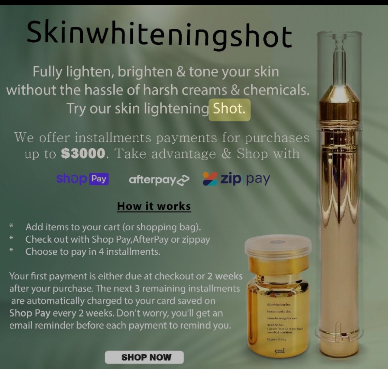 Skin Whitening Shots