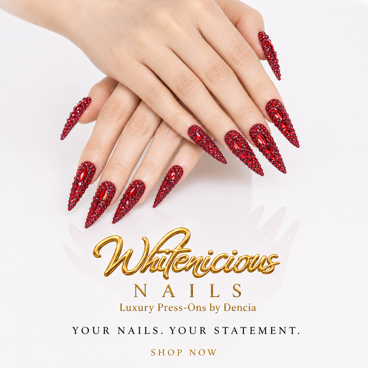 RedMeWine stiletto Nails