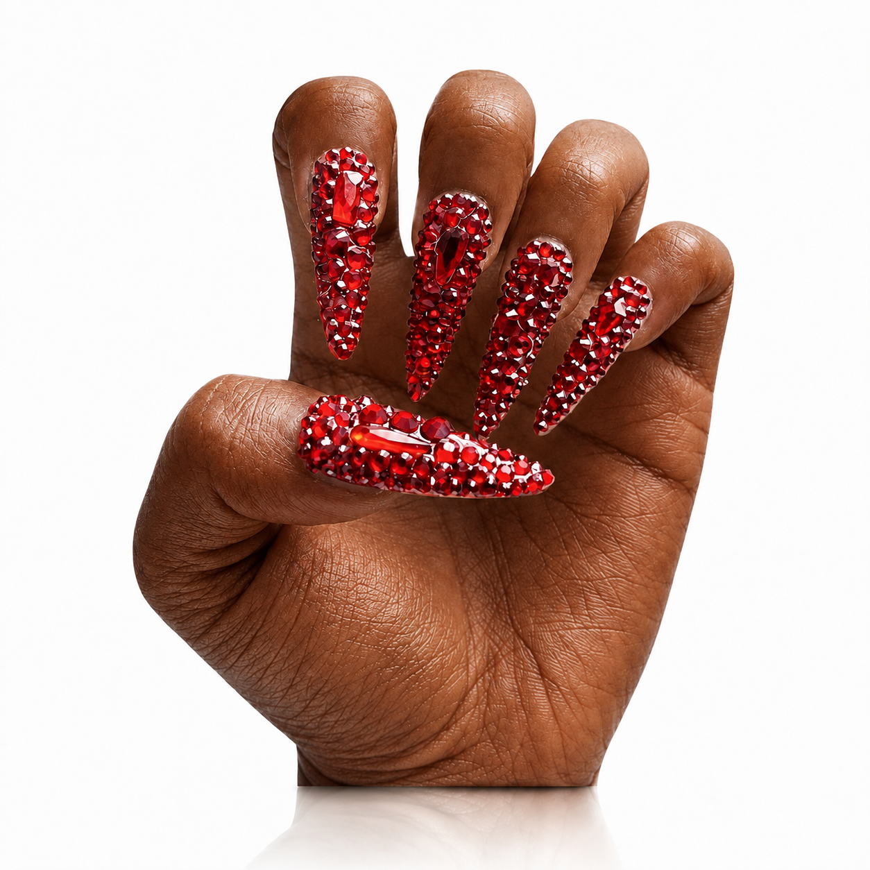 RedMeWine stiletto Nails