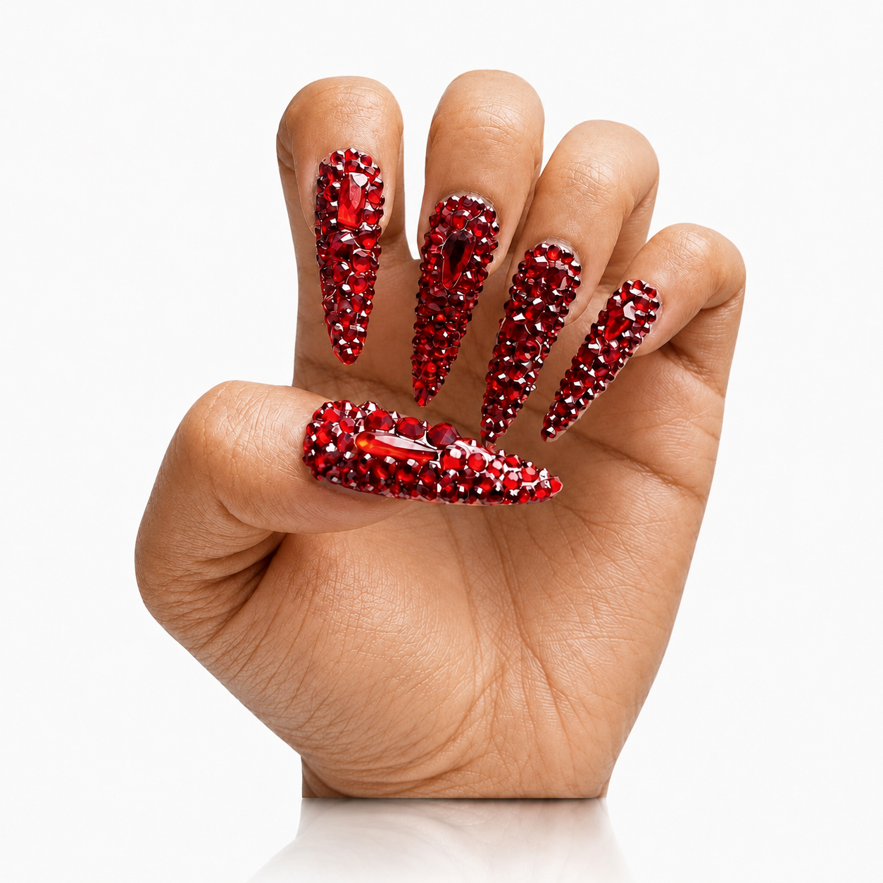 RedMeWine stiletto Nails